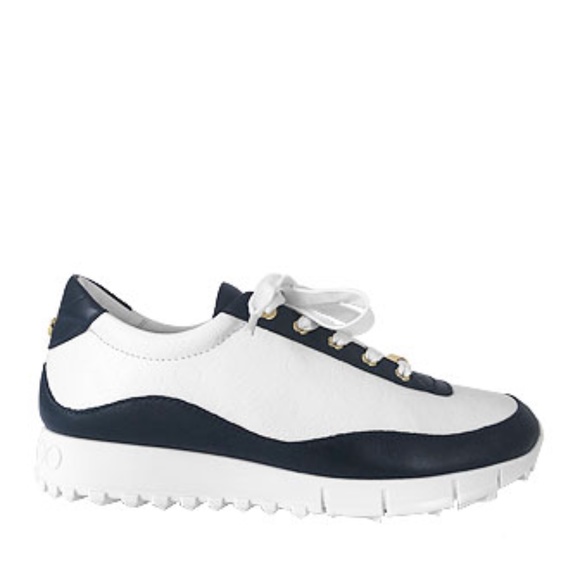 Jimmy Choo Monza Olel 028 Navy Mix Sneakers - Picture 2 of 8